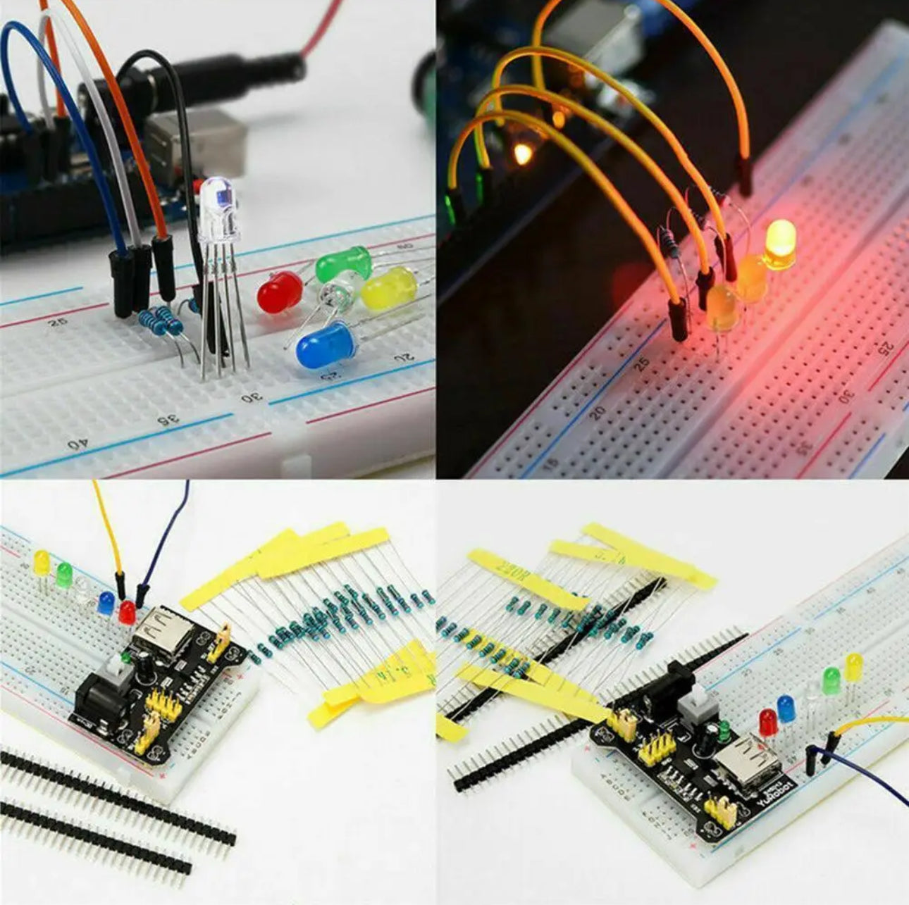 Electronics Start Kit - RFID Starter Kit LCD 1602 Stepper Motor Beginner Learning Suite with Retail Box Electronics Component Fun Kit for Arduino UNO R3