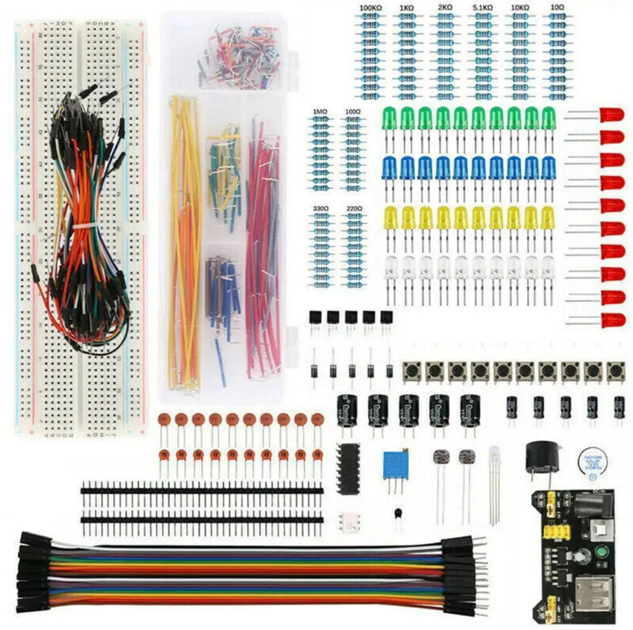 Electronics Start Kit - RFID Starter Kit LCD 1602 Stepper Motor Beginner Learning Suite with Retail Box Electronics Component Fun Kit for Arduino UNO R3